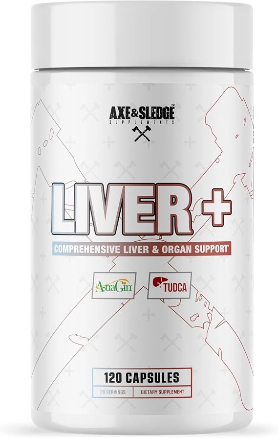 Axe & Sledge Liver Supplement | TUDCA, NAC, Milk Thistle, Picrorhiza Kurroa Root | 1,000mg NAC, 250mg TUDCA | Promotes Liver Health, Detox, and Function | 30 Servings | Advanced Liver & Organ Support with AstraGin