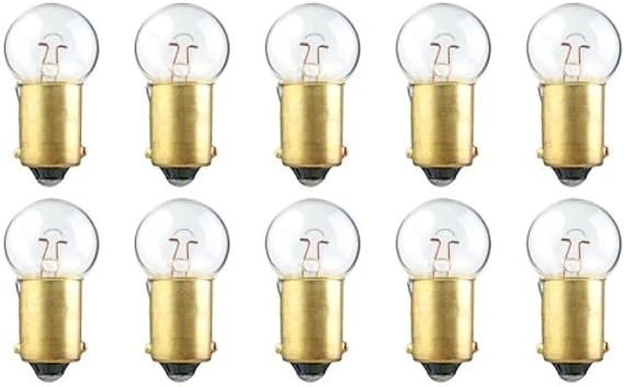 CEC Industries #55 Bulbs, 7 V, 2.87 W, BA9s Base, G-4.5 Shape (Box of 10)