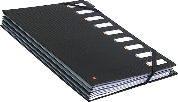 Exacompta Folder Black 328X240 MM 9-Piece Set A4 sw