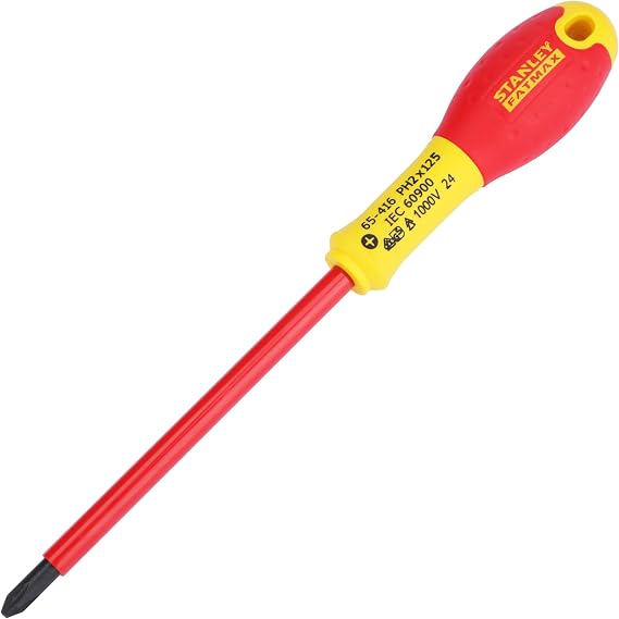 Stanley 0-65-416 – Insulated Screwdriver VDE 1000V FatMax Phillips PH2 x 125 mm