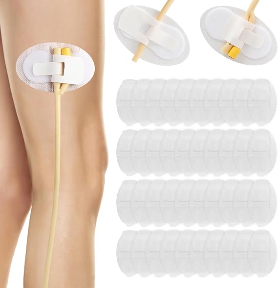 40 PCS Catheter Stabilization Devices, Catheter Urinary Leg Bag Legband Holder Legband Holder Sticker, Leg Band Urinary Stabilizer Adhesive Sticker Patch Accessories Foley Catheter Leg Anchor Bandages