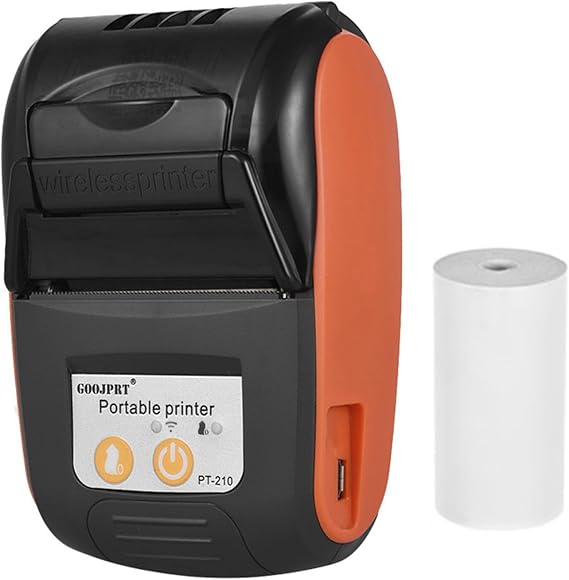 PT-210 Portable Thermal Printer Handheld 58mm Receipt Printer for Retail Stores Restaurants Factories Logistics