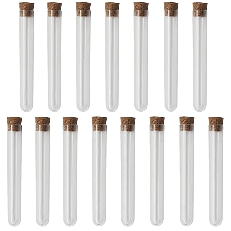 15 Pack Clear Test Tubes