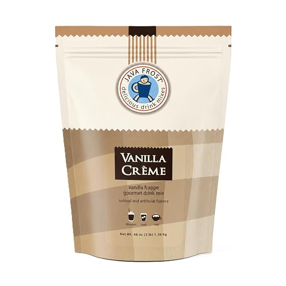 Vanilla Creme Drink Mix, 3 lb Bag | Java Frost Frappe, Smoothie & Hot Beverage Powder