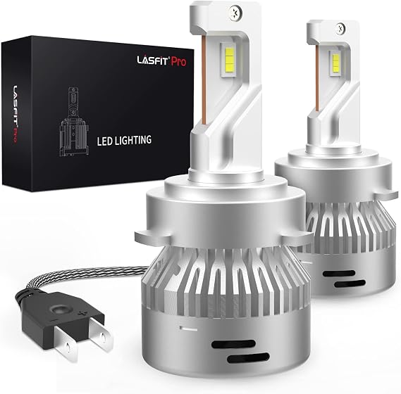 LASFIT Custom H7 Pro-HK6 LED Bulbs w/Retainer Adapter Directly Fit for 2014-2020 Kia Sorento 2018-2020 Hyundai Kona, Optima Sorento Hyundai Veloster Plug and Play, 6000LM Brighter Driving View