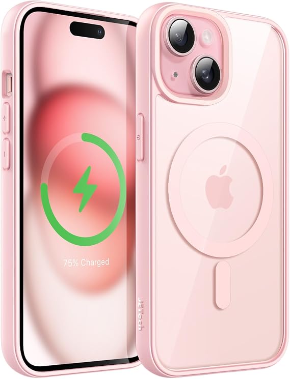 JETech Magnetic Case for iPhone 15, Pink