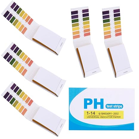 pH Test Strips, 5 Packs of 400 Strips Universal Full Range Ph 1-14 Litmus Paper pH Balance Test Making Testing Strips for Soil Drinking Water Saliva Fish Tank Urine Pool Soap Spa Pet Food
