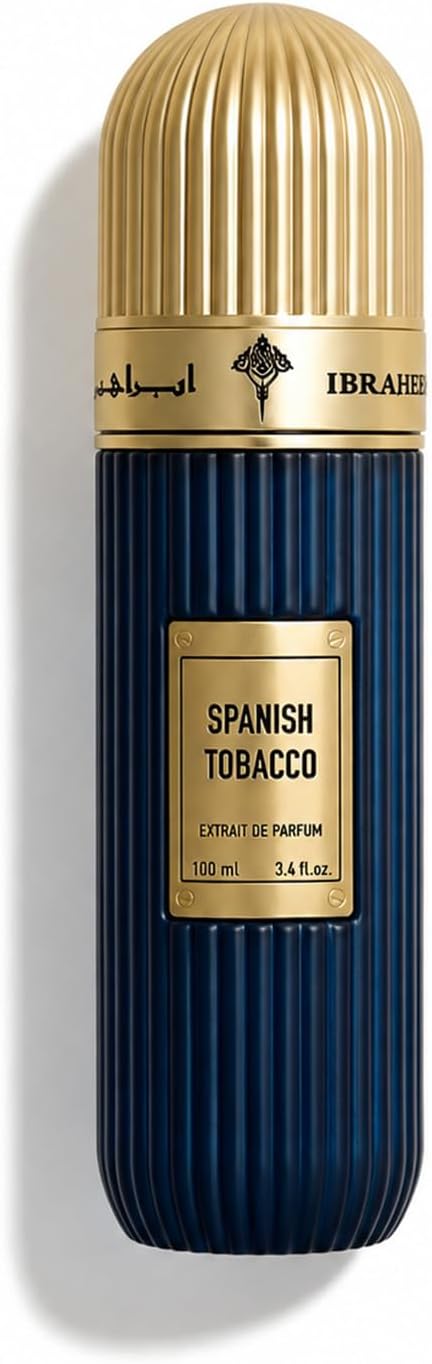 IBRAQ 100ml Spanish Extrait de Parfum, Luxury Tobacco Inspired Perfume with Warm Woody Aromatic Scent, Elegant Ribbed Bottle, Premium Fragrance for Day Evening and Special Occasions