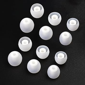 Replacement Silicone Eartips Earbuds Ear Tips Compatible with Senso, Zeus, Otium, Hussar, Sony MDR, Tozo, Mpow Headphones & Earphones (Medium - 3 Pairs)