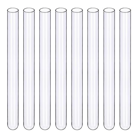 BorinGlass Glass Test Tubes 30 Pack 20x200mm High Borosilicate Glass for Laboratory Scientific Experiment and Storage