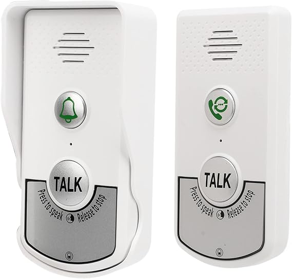 Intercom Doorbell, 1000m Range Two Way Voice Home Intercomunicador Rechargeable Intelligent Electronic Doorbell Chimes for Home Security, Office, Classroom
