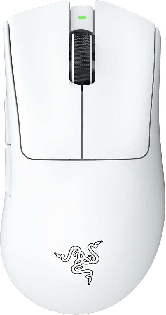 Razer DeathAdder V3 Pro - Lightweight Wireless Ergonomic Esports Mouse (63g Lightweight Design, Focus Pro 30K Optical Sensor, Mouse Switches Gen-3, HyperSpeed Wireless) White