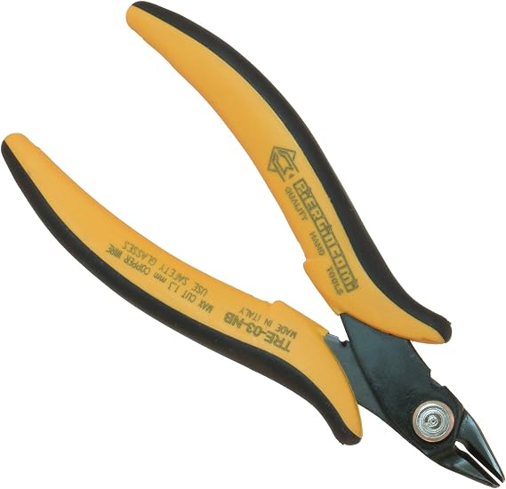 Piergiacomi Micro Soft-Wire Cutter with an 8 mm Long Jaw set at a 21-derece Angle for Flush-Cutting terminal kablo UP to 1.3 mm (16AWG), 1 adet, TRE03NB
