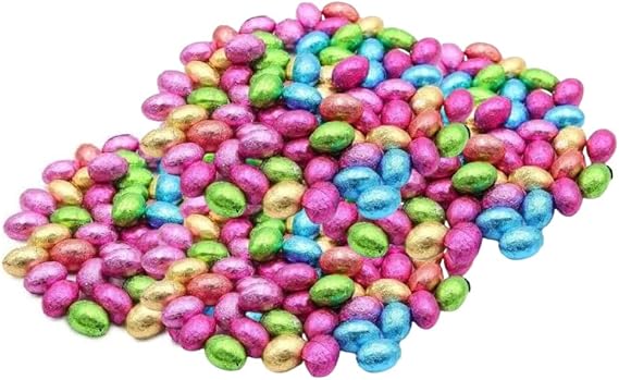 Milk Chocolate Individually Wrapped Foiled Mini Eggs 3kg - Perfect for Easter Egg Hunts For Schools & Parties- All Natural Flavours- Bulk Bag of 600 Eggs- Easter Egg 2026