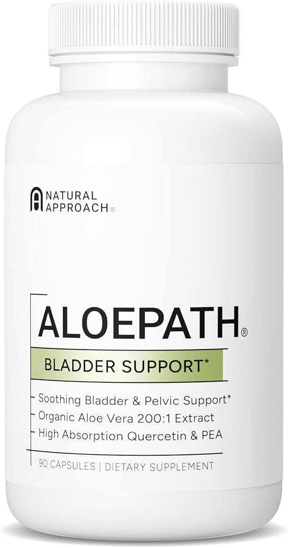 Bladder Support & Pelvic Wellness Supplement with Organic Aloe Vera Maximum Strength Formula with Quercetin, Pea & L-Arginine for Urinary Comfort USA Manufactured (90 Capsules)