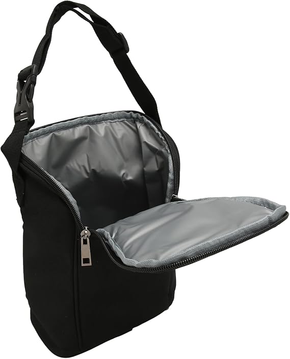 Luqeeg Leakproof Insulated Bag for Baby Bottles, Detachable Hook, Storage Bag for Nursing Moms, Daycare, Black