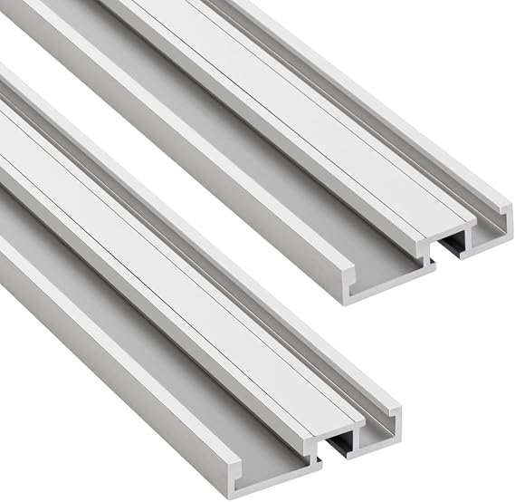 Woodpeckers Combo T-Track, 48 Inch, T-Slot & Miter Channel, Aluminum, USA Made, Universal Woodworking Multi T Track, 1/4-20 slot & T-Miter Slot - CT48