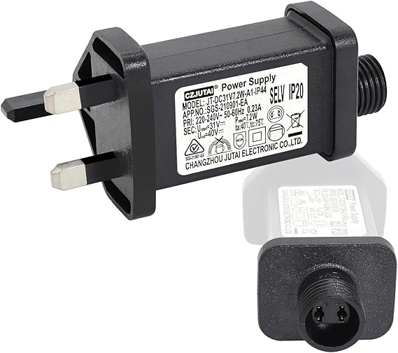 31V 7.2W String Light Indoor-Outdoor Power Adapter for CZJUTAI JT-DC31V7.2W /6W /4.5W-IP20 Christmas Lighting [U572]
