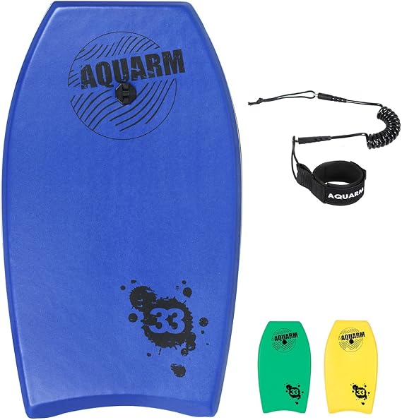 Bodyboard 33in/37in/42in, Body Board for Beach with Wrist Leash