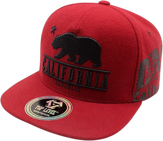 TOP Level Men's Adjustable Cotton Snapback Cap 3 (Various Unique Hat Designs Available)