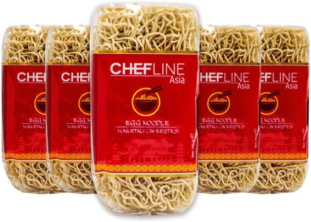 Chefline Asia Yumurtalı Çin Eriştesi Yumurtalı Noodle 350 Gr X 5 Adet 003862