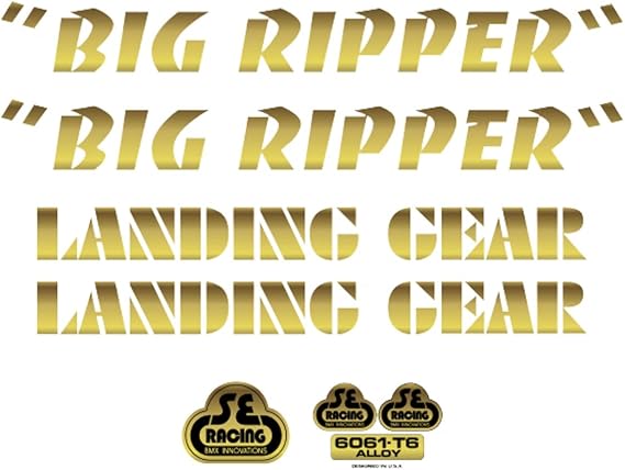 SE Bikes Big Ripper Decal Set null GOLD
