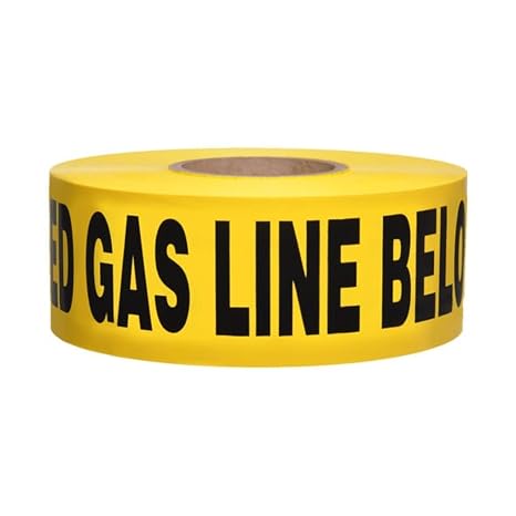 Presco Underground Non-Detectable Tape, 3 in. x 1000 ft. (Caution Buried Gas LINE Below)