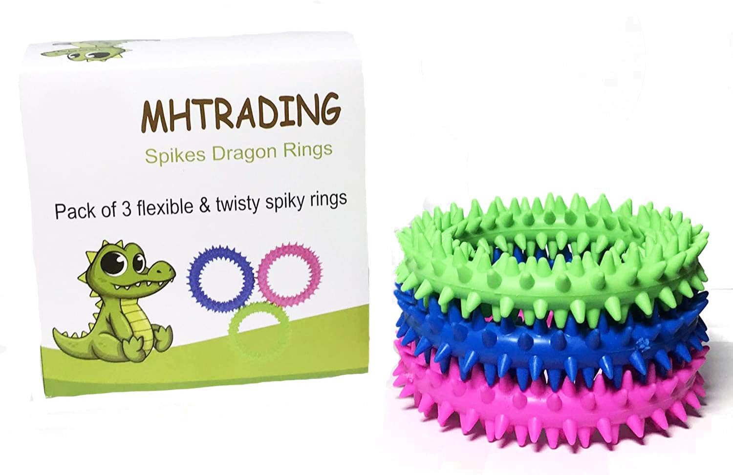 MH Trading Spikes Dragon Rings - Spiky Sensory RingBracelet Fidget Toy, Fidget Toy relieves Stress Reducer, ADHD, Anxiety and Autism