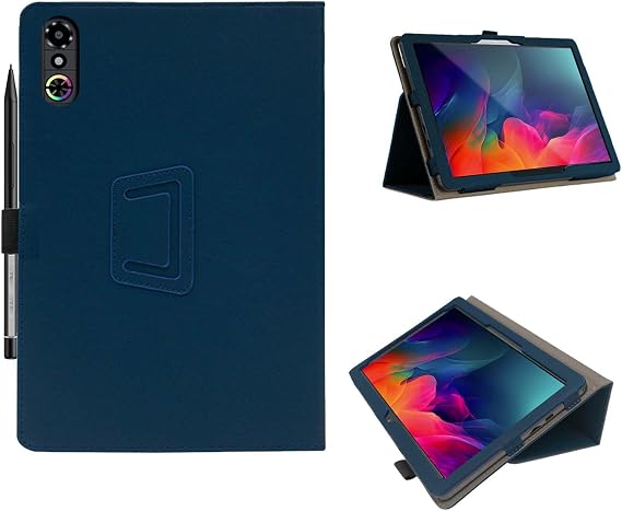 REDMAGIC Astra ゲーミングタブレット9.0インチ用ケースカバー マルチビューアングル スリムライトシェルスタンドカバー REDMAGIC Tablet 3 Pro用 ハンドストラップ&ペンシルホルダー付き、ネイビーブルー