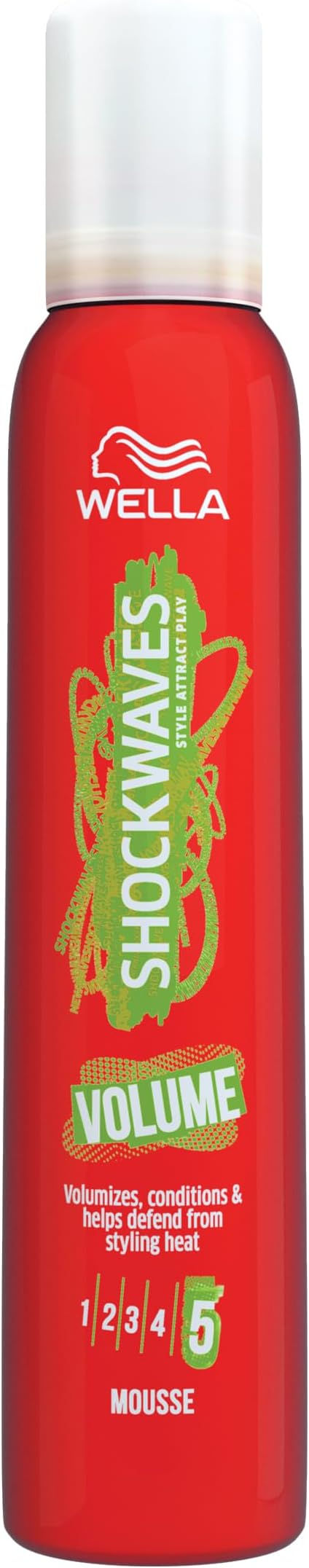 WELLA Shockwaves Volume Mousse, 200ml, (Pack of 1)