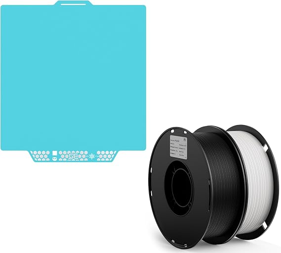 BIQU PLA GO 3D Printer Filament 1.75mm in Total (Black&White)+Cryogrip Pro Glacier-Original 257257MM