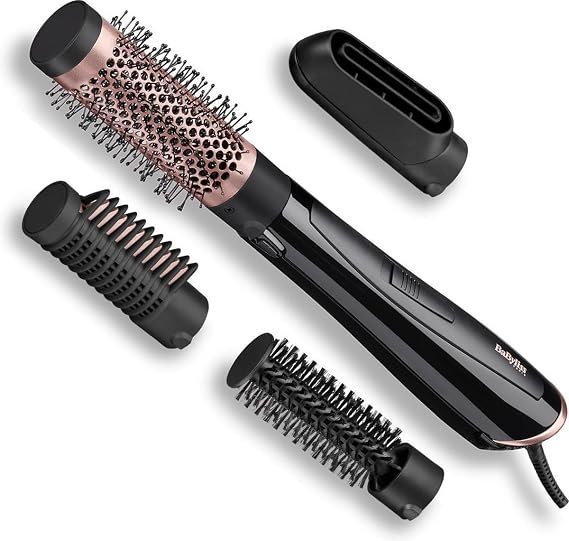 Babyliss As126E Perfect Finish Hava Üflemeli Saç Şekillendirici Set, Siyah