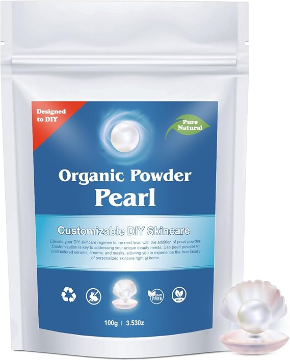 Zlimer White Freshwater Pearls Powder for Home Skin Care Brightening Minimizer Pores Anti-Aging 100% Natural 100g