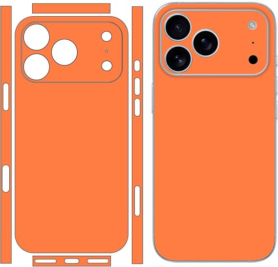 2 Pack Protective Films Compatible with iPhone 17 Pro (Orange)