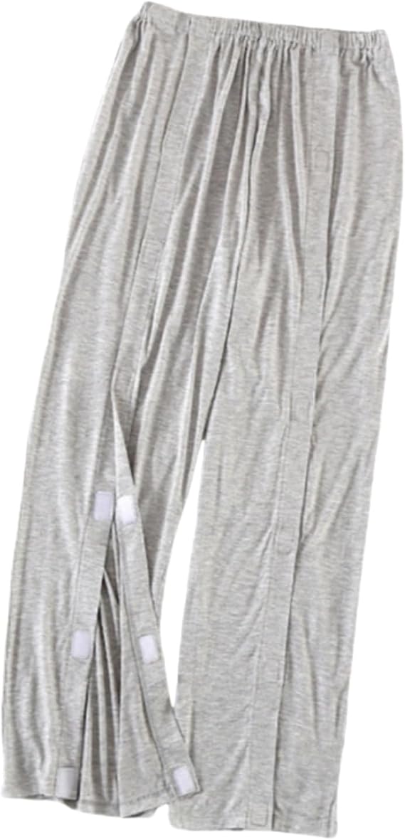 Aylashine Bedridden Patient Pants,Tear Away Pants with 2 Sides Magic Stickers for Post-Surgery