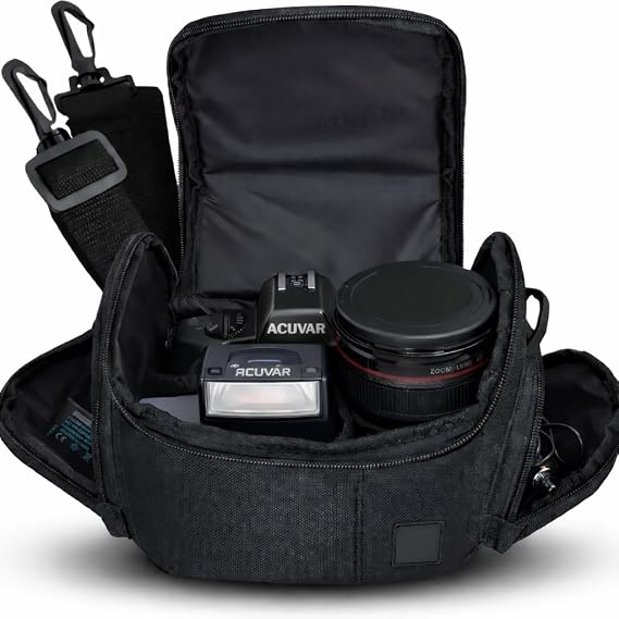 eCostConnection Medium Soft Padded Camera Equipment Bag/Case for Nikon, Canon, Sony, Pentax, Olympus Panasonic, Samsung & Many More