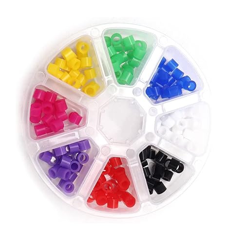 160PCS Dental Code Rings Silicone Instrument Code Circle Autoclavable Orthodontic Color Code Rings (Multicolor)