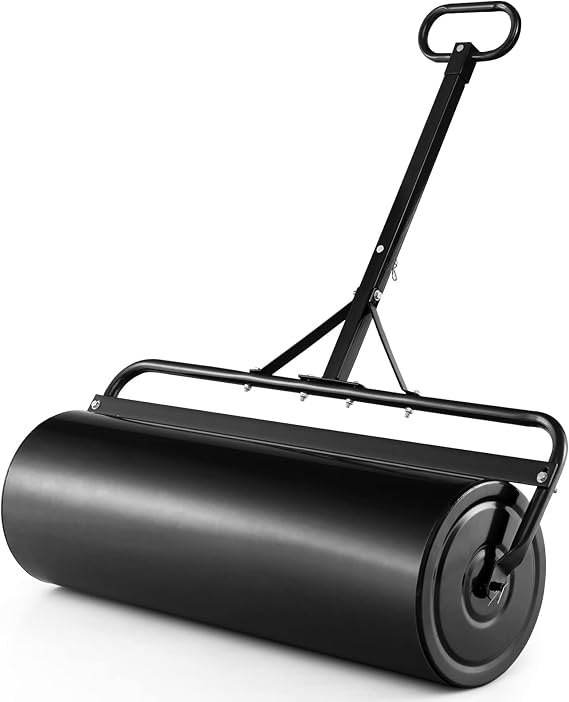 IRONMAX 30 Gallons/113 L Manual Lawn Roller, Water & Sand Fillable, Black