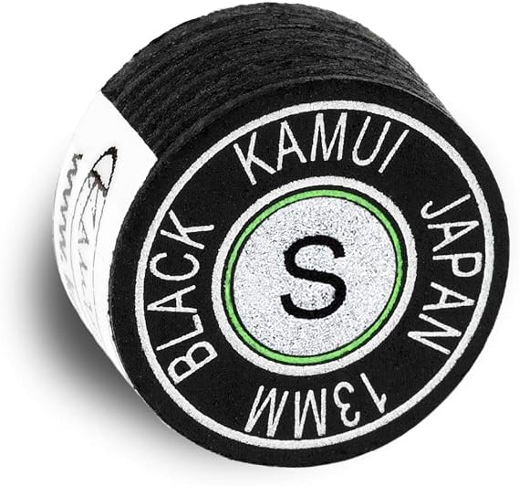 KAMUI Black Laminated Pool Billiard CUE TIP - 1 pc (Soft, 13 mm)