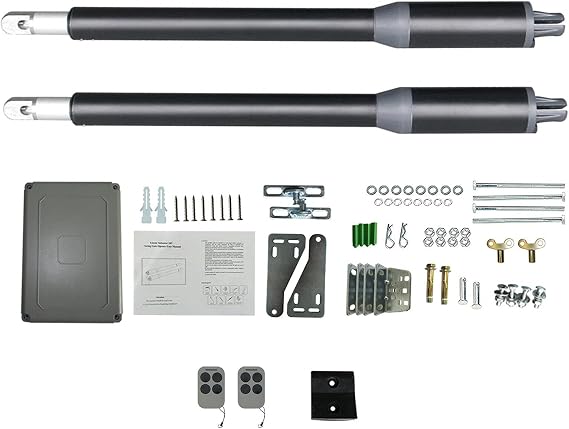 Heavy Duty Dual Arm Swing Gate Opener Kit - Automatic Gate Operator,Duty Automatic Gate Opener Kit for Dual Swing Gates Up to 17 Feet or 650 Pounds Gate Motor AC Powered