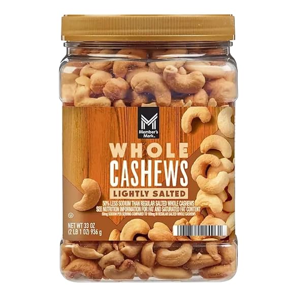 Whole Cashews, Lightly Salted, 33 oz (33 ounce (1 pack))