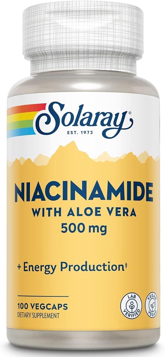 Solaray Niacinamide 500mg Supplement, 100 Capsules