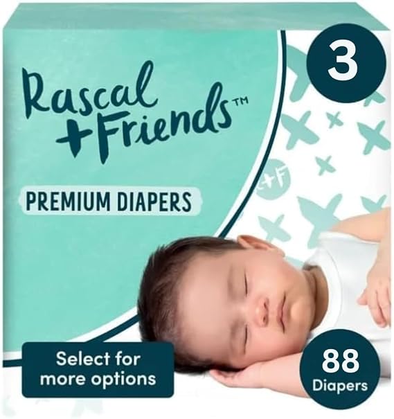 Rascals Premium Diapers Size 3, 88 [Count]