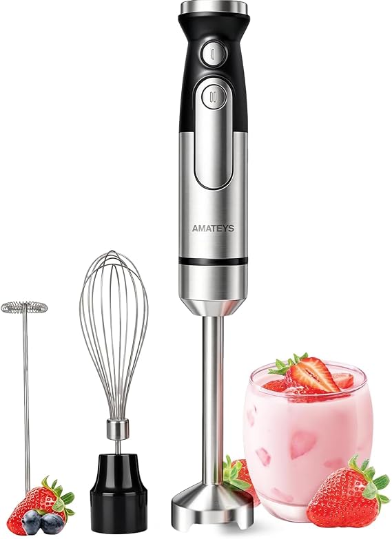 Amateys Immersion Hand Blender, 700W MultiFunction Kitchen Stick Blender