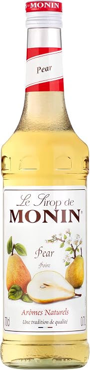 MONIN Premium Pear Syrup 700ml for Cocktails and Mocktails. Vegan-Friendly, Allergen-Free, 100% Natural Flavours and Colourings