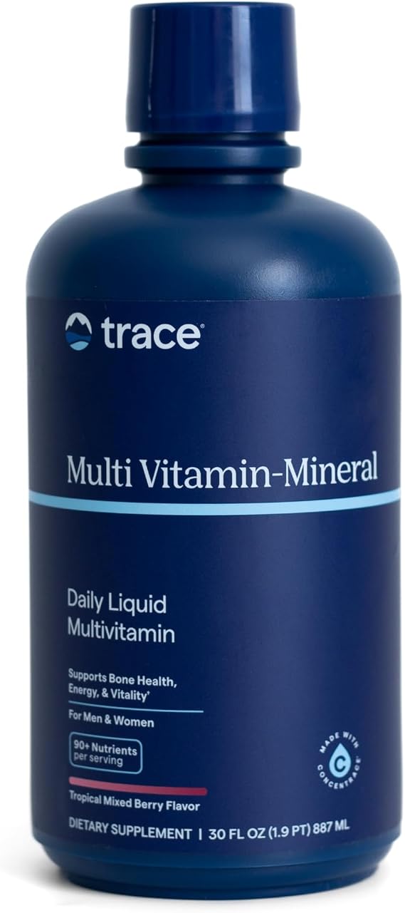 Trace Minerals Liquid Multivitamin with 72+ Minerals, Berry, 32 oz