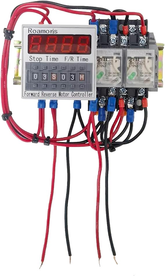 Automatic Forward Reverse Motor Controller,0.1S-99H Timer Cycle Relay for DC12V Motor/Linear Actuator,Forward and Reverse Switch Module,for Dog,Door Chicken Door,Garage,FC01