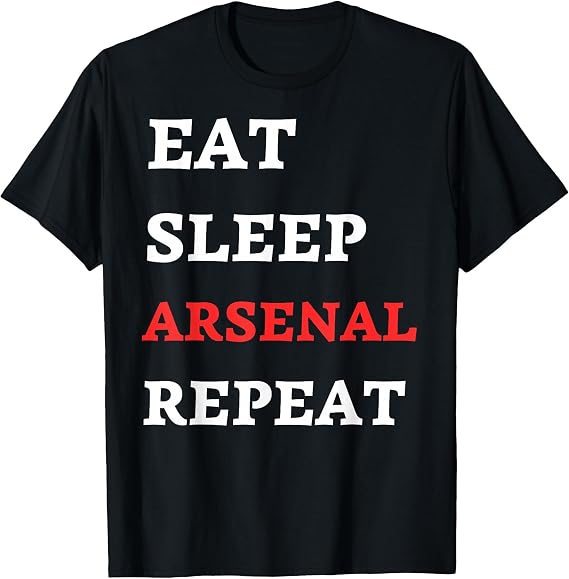 Eat Sleep Arsenal Repeat T-Shirt