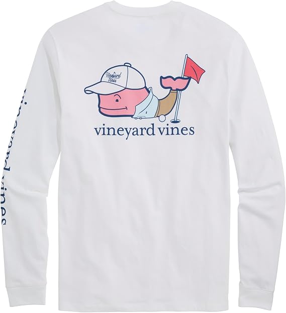 Vineyard Vines Men's Fa26 Golf Character Whale Long-Sleeve Pocket Tee Fa26 Golf Character Whale Long-Sleeve Pocket Tee (Pack of 1)