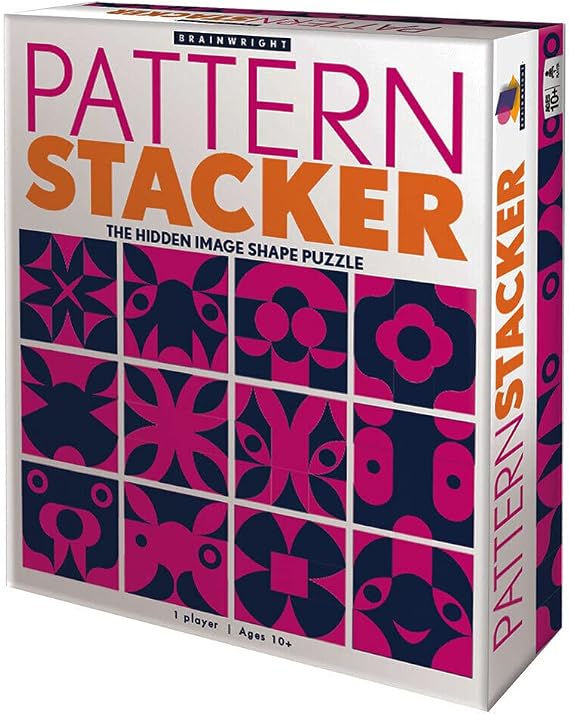 Brainwright Pattern Stacker - The Hidden Image Shape Puzzle, Multi-Colored, 5"
